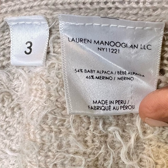 NWOT Lauren Manoogian Sherpa Crewneck Baby Alpaca Sweater Size 3 / Large - Picture 6 of 7